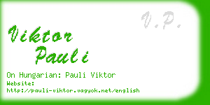 viktor pauli business card